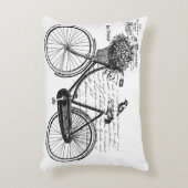 ヴィンテージ，鳥，花，パリ アクセントクッション (正面(垂直))