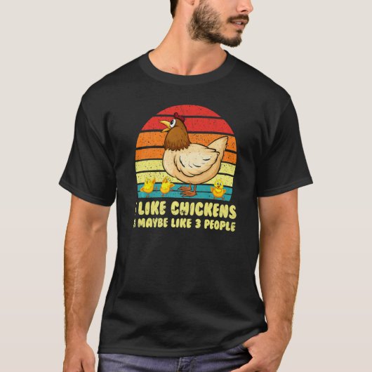 ヴィンテージ 鶏 田舎の農場 Tシャツ (正面)