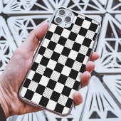 ヴィンテージ 黒と白の市松模様の美学 Case-Mate iPhoneケース