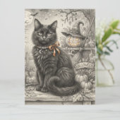 ヴィンテージ 黒猫 ハロウィン カード (スタンド正面)