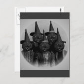 ヴィンテージ 黒猫/魔女 ポストカード (正面/裏面)