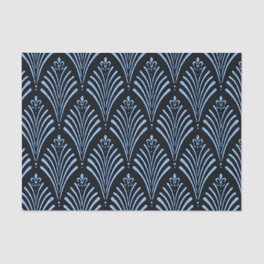 ヴィンテージ，黒，黒，パターン，アールヌーボー，シック。 薄葉紙 (正面)