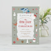 ヴィンテージ ８日目のクリスマス  新年の日  クリスマス 招待状 (スタンド正面)