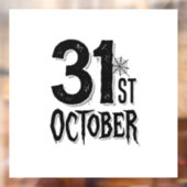 ヴィンテージ 10月31日 ハロウィン タイポグラフィ デザイン_1 ウィンドウサイン (シート2)