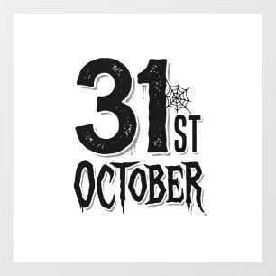 ヴィンテージ 10月31日 ハロウィン タイポグラフィ デザイン_1 ウィンドウサイン