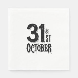 ヴィンテージ 10月31日 ハロウィン タイポグラフィ デザイン_1 スタンダードランチョンナプキン