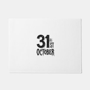 ヴィンテージ 10月31日 ハロウィン タイポグラフィ デザイン_1 ドアマット