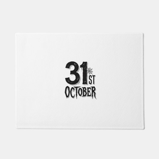 ヴィンテージ 10月31日 ハロウィン タイポグラフィ デザイン_1 ドアマット (正面)