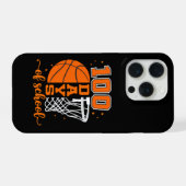 ヴィンテージ 100日目の学校バスケ スポーツ 楽しみ iPhoneケース (裏面横)