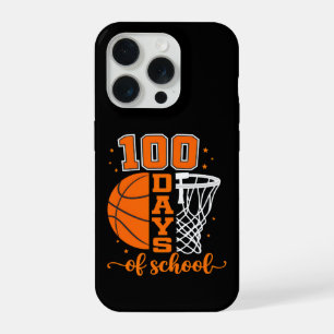 ヴィンテージ 100日目の学校バスケ スポーツ 楽しみ iPhone 15 PROケース