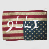 ヴィンテージ 1776 アメリカ国旗 愛国的な ゴルフタオル (横)
