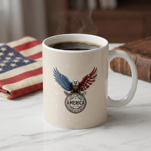 ヴィンテージ 1776 アメリカ独立記念日 パトリオティック BBQ パーティー コーヒーマグカップ
