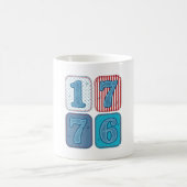 ヴィンテージ 1776 愛国パッチワーク コーヒーマグカップ (中央)