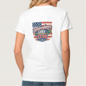 ヴィンテージ 1776 独立記念日 アメリカ国旗 フルート Tシャツ (裏面)