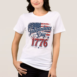 ヴィンテージ 1776 独立記念日 アメリカ国旗 愛国 トライブレンドTシャツ