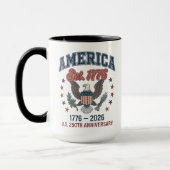 ヴィンテージ 1776-2026 アメリカ建国250周年記念 セラミック マグカップ (左)