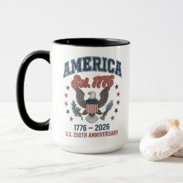 ヴィンテージ 1776-2026 アメリカ建国250周年記念 セラミック マグカップ