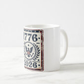 ヴィンテージ 1776 2026 愛国ワシ コーヒーマグカップ (正面右)