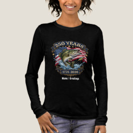 ヴィンテージ 1776-2026 愛国 バスフィッシング 250周年 トライブレンドTシャツ