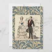 ヴィンテージ 1844 ビクトリア朝の結婚式イラスト 招待状 (裏面)