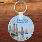 「ヴィンテージ-1878魚釣りスクーナー船団」 キーホルダー (正面)