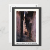 ヴィンテージ 1900年 カイロ エジプト ズウェイラ近くの小道 ポストカード (正面/裏面)