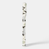 ヴィンテージ 1902年 日本の花柄: 黒 白い花 Case-Mate iPhoneケース (裏面 / 右)