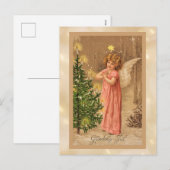 ヴィンテージ 1910年 ノルウェーのクリスマス シーズンポストカード (正面/裏面)