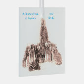 「ヴィンテージ-1910有名ハスキー犬チーム – アラスカ」 ガラスオーナメント (正面右)