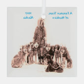 「ヴィンテージ-1910有名ハスキー犬チーム – アラスカ」 ガラスオーナメント (裏面)