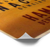 ヴィンテージ（1930年代）ドイツHAPAGクルーズライン旅行 ポスター (角)