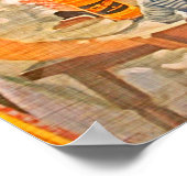 ヴィンテージ、1930年代、ネスビットのオレンジソーダポップ・アートの ポスター (角)