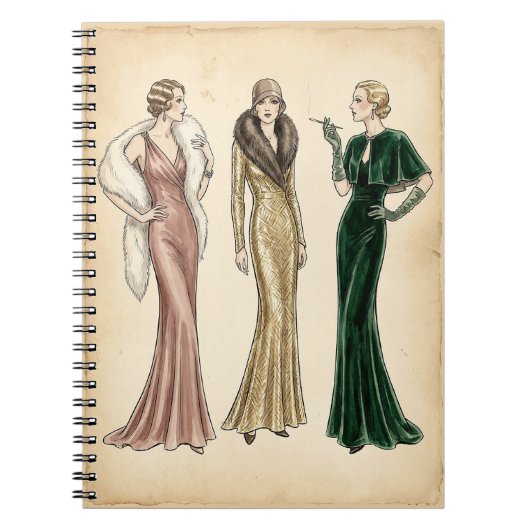 ヴィンテージ 1930年代 ファッション アート スパイラル ジャーナル (正面)