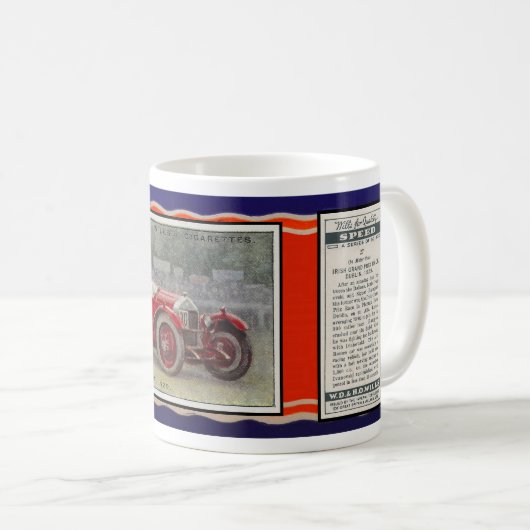 ヴィンテージ 1930年代 レーサー たばこカード アート コーヒーマグカップ (正面右)