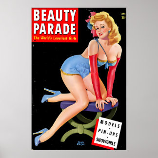 ヴィンテージ 1940年代 ピンアップガール ポスターとキャンバスの女性 ポスター