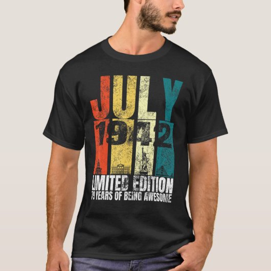 ヴィンテージ 1942年7月 誕生日 コスチューム 79歳 79回目のお誕生日おめでとう Tシャツ (正面)