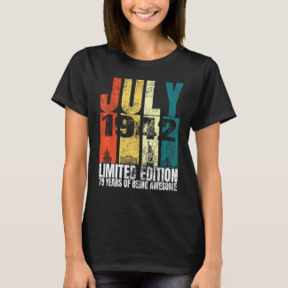 ヴィンテージ 1942年7月 誕生日 コスチューム 79歳 79回目 誕生日 Tシャツ
