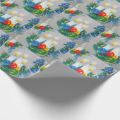 ヴィンテージ、1950年のレトロクリスマスラッピング紙 ラッピングペーパー (角)