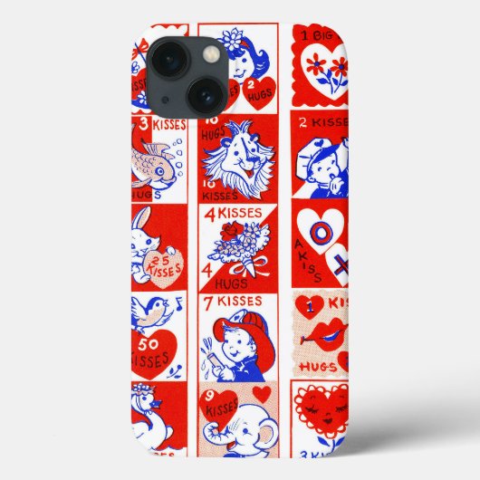 ヴィンテージ 1950年代 バレンタイン スタンプ パターン レトロ キッチュ Case-Mate iPhoneケース (裏面)