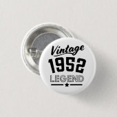 ヴィンテージ 1952 レジェンド 缶バッジ (正面&裏面)