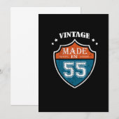 ヴィンテージ 1955年生まれ 誕生日ギフト 招待状 (正面/裏面)