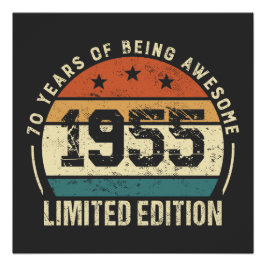 ヴィンテージ 1955 レトロ 70歳の誕生日ギフトのアイデア ポスター