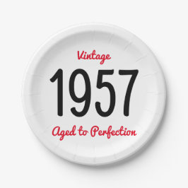 ヴィンテージ 1957 完全なる成熟 60 誕生日パーティー ペーパープレート