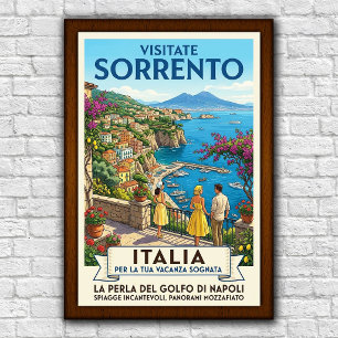 ヴィンテージ 1960年代 ソレント イタリア 旅行ポスター ポスター