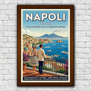 ヴィンテージ 1960年代 ナポリ イタリア 旅行ポスター ポスター