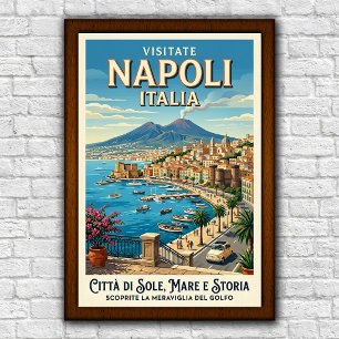 ヴィンテージ 1960年代 ナポリ イタリア 旅行ポスター ポスター