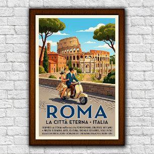ヴィンテージ 1960年代 ローマ イタリア 旅行ポスター ポスター