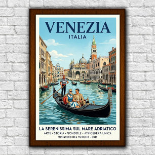 ヴィンテージ 1960年代 ヴェネツィア イタリア 旅行ポスター ポスター