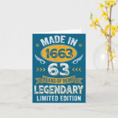 ヴィンテージ 1963 誕生日記念Tシャツ カード (黄色い花)