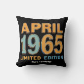 ヴィンテージ 1965 限定版 60歳の誕生日プレゼント クッション (正面)